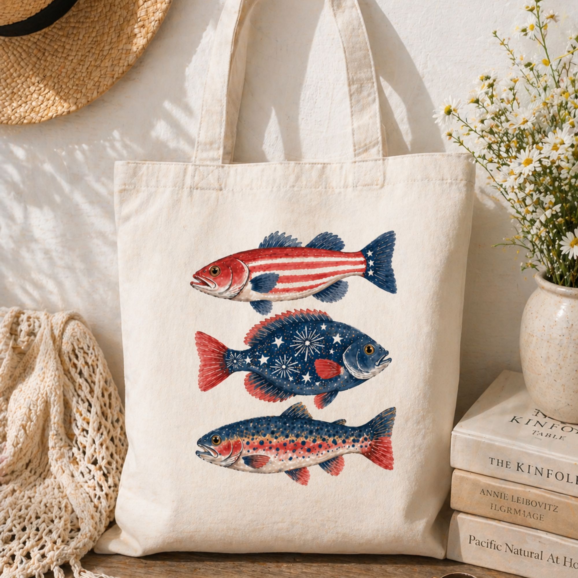 Preppy Fish PNG Patriotic 4th of July Design – Trendy - Image 4