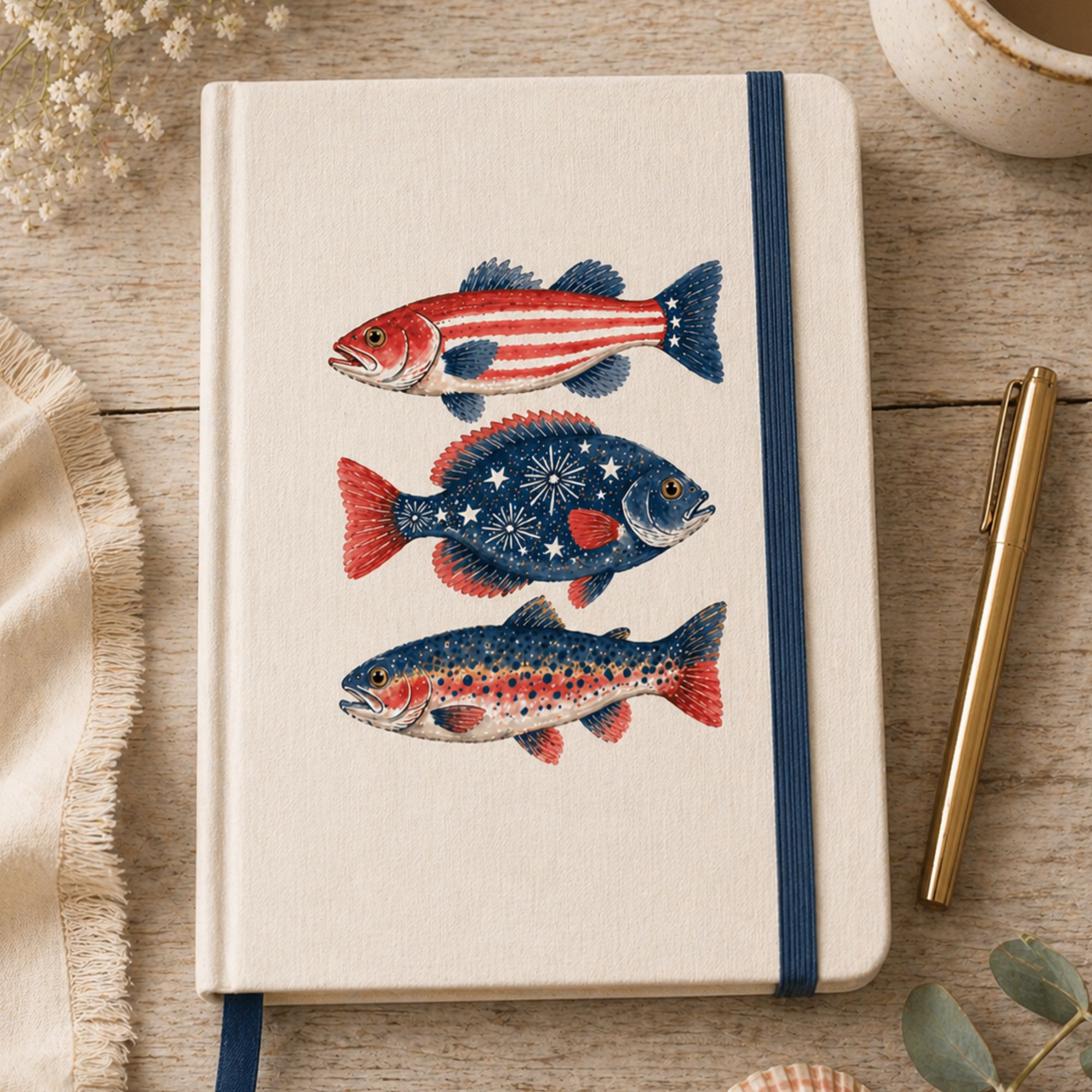 Preppy Fish PNG Patriotic 4th of July Design – Trendy - Image 5