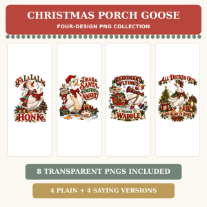 Christmas Porch Goose - 8 transparent images